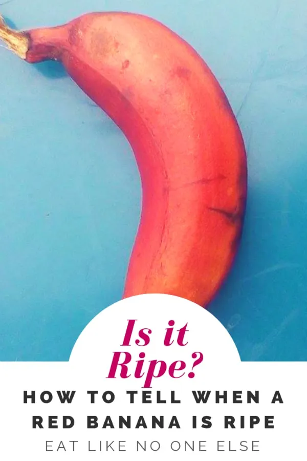 how to know if red banana is ripe